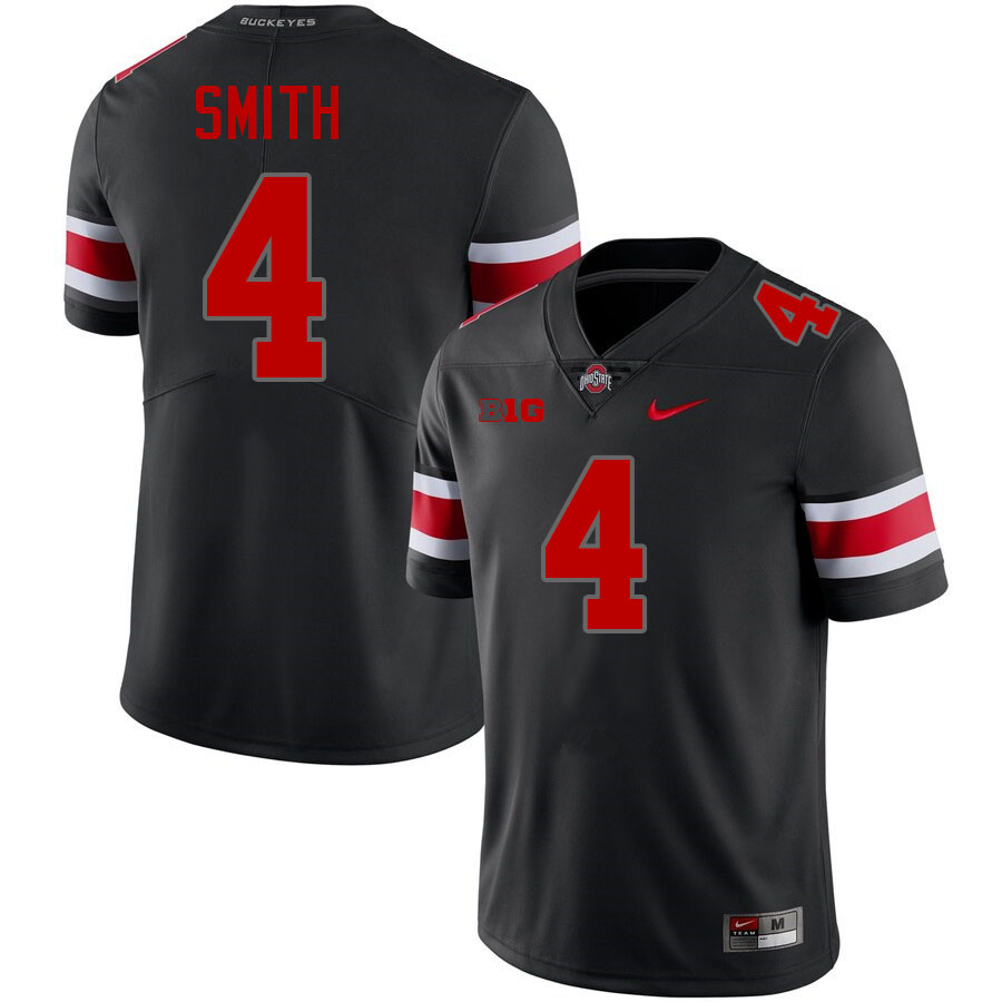 Men #4 Jeremiah Smith Ohio State Buckeyes College Football Jerseys Stitched-Blackout